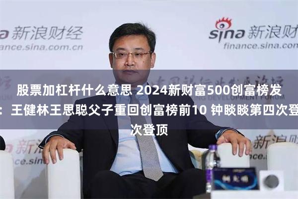 股票加杠杆什么意思 2024新财富500创富榜发布：王健林王思聪父子重回创富榜前10 钟睒睒第四次登顶