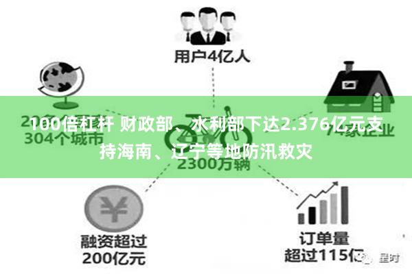 100倍杠杆 财政部、水利部下达2.376亿元支持海南、辽宁等地防汛救灾