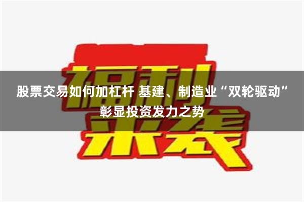 股票交易如何加杠杆 基建、制造业“双轮驱动”彰显投资发力之势